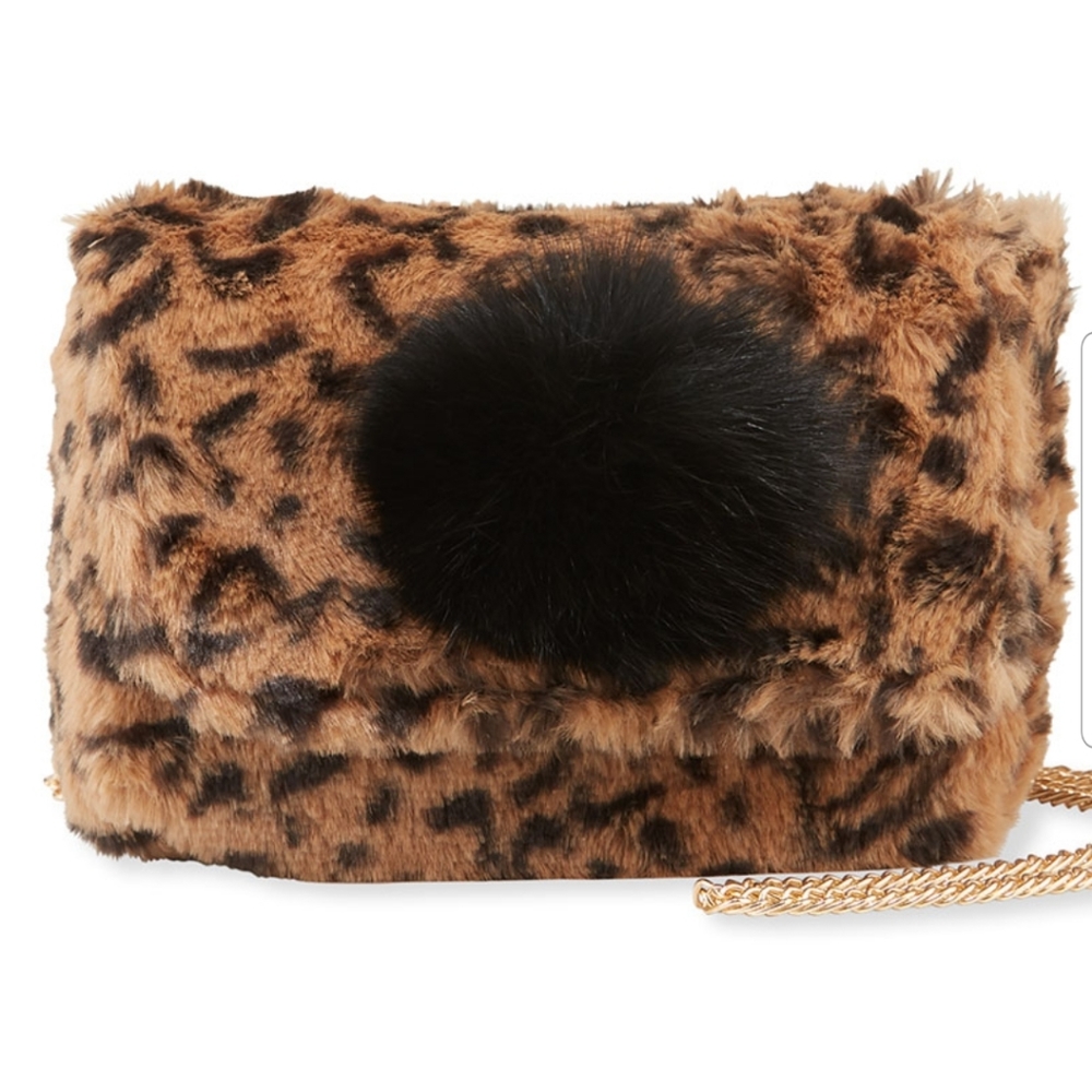 BRAND NEWArea Stars leopard faux-fur crossbody bag
